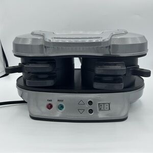 Electric Double Sandwich Maker - Silver and Black